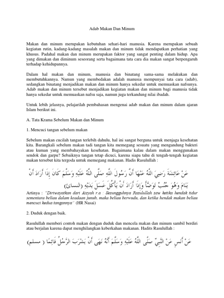 Adab Makan Dan Minum Pdf