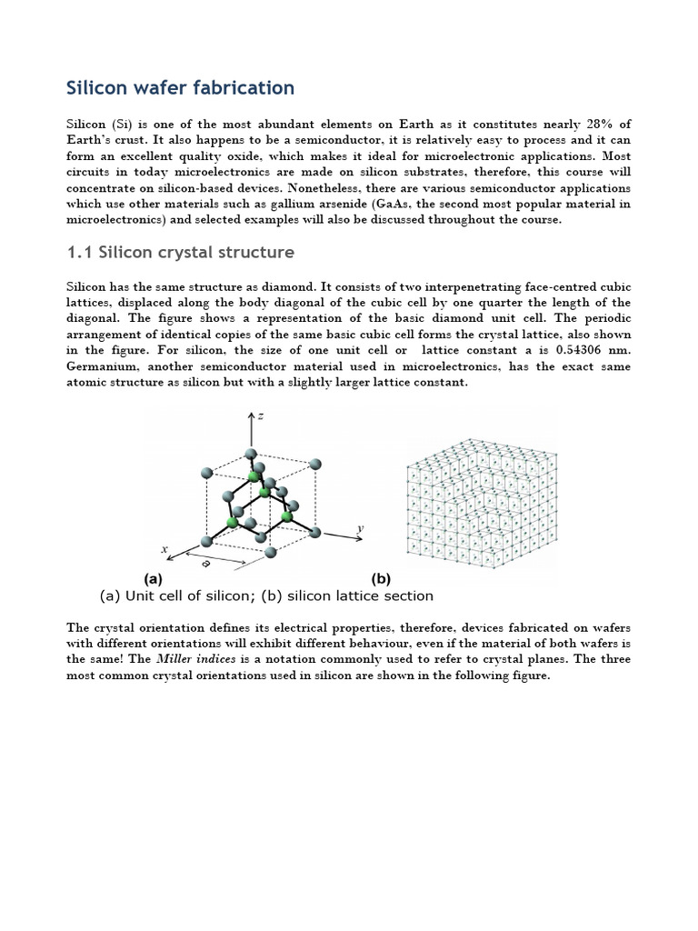 Silicon Wafers | PDF | Semiconductor Device Fabrication | Silicon