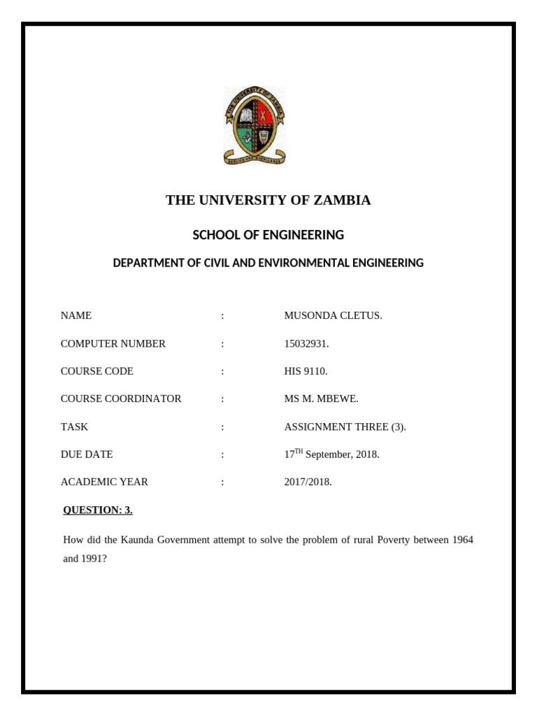 The University of Zambia Cover | PDF