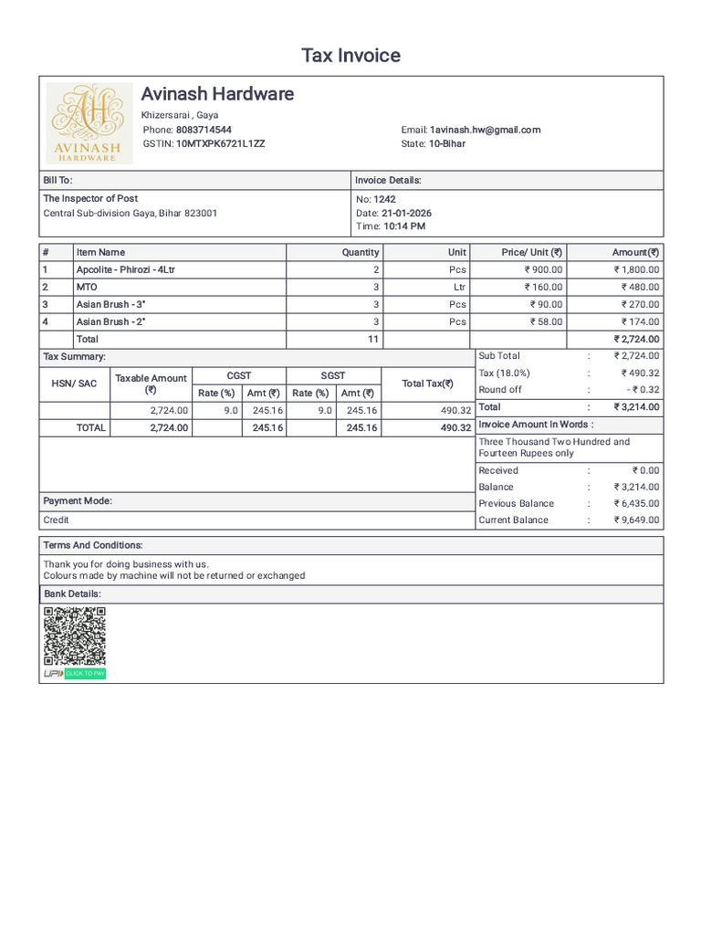 The Inspector of Post_1242_21!01!2026 | PDF | Payments | Economies