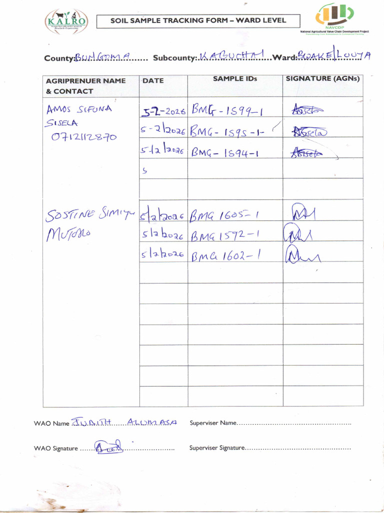 Soil Tracking Form-6 | PDF