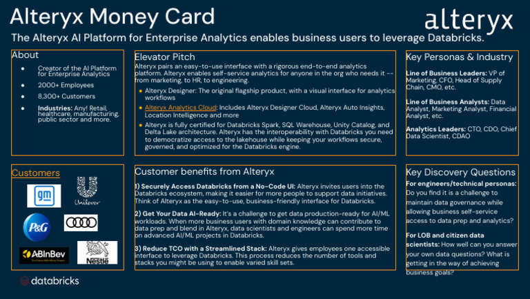 Alteryx Money Card | PDF | Analytics | Computing