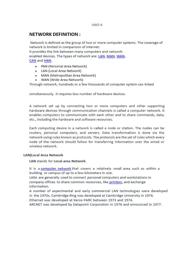 Unit 4 Internet | PDF