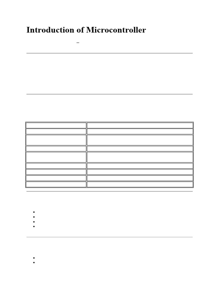 Fundamental of PIC Microcontroller | PDF | Microcontroller | Central ...