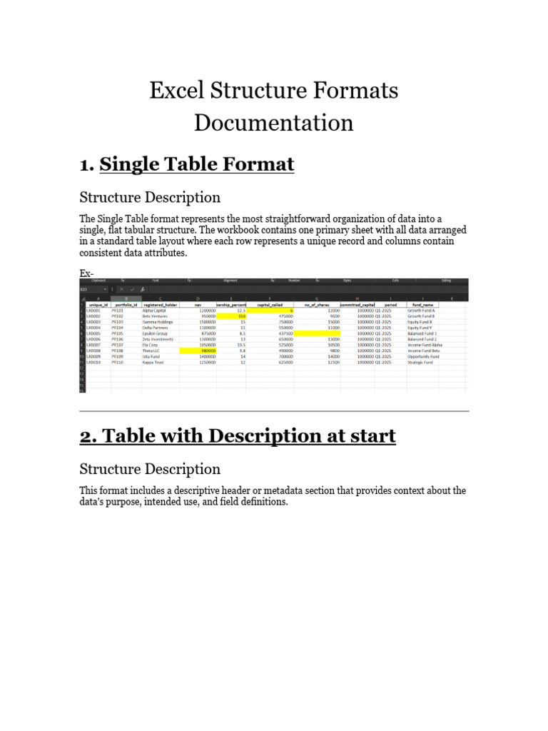 Excel Formats 4 | PDF