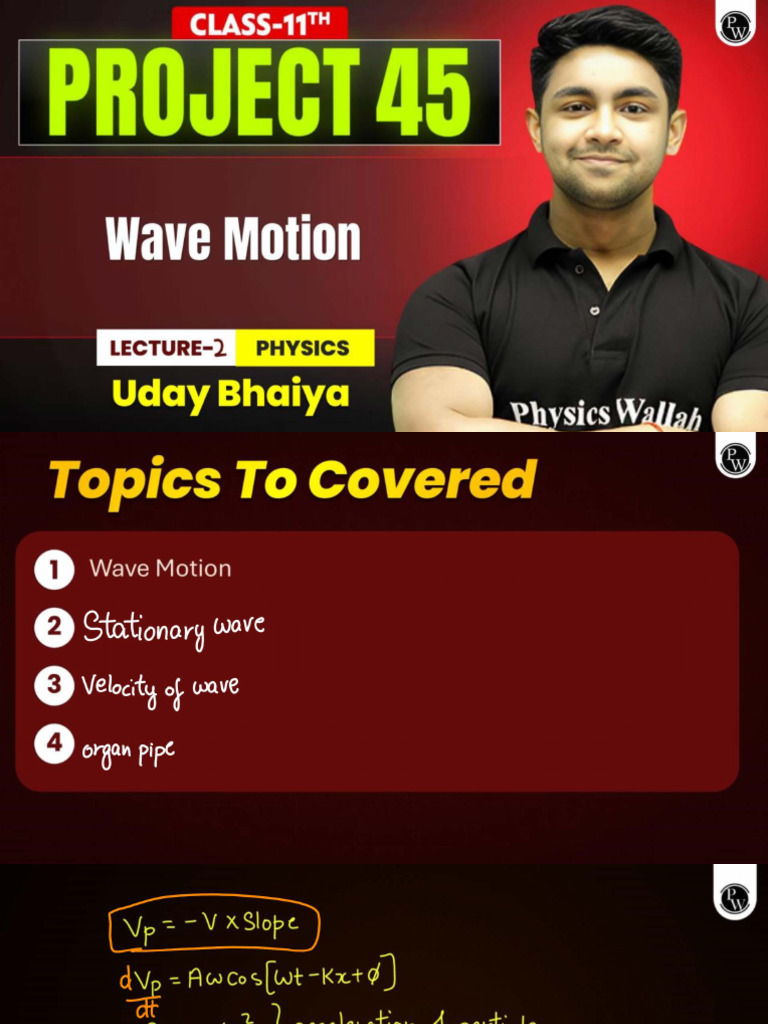 Wave Motion 02 Class Notes | PDF