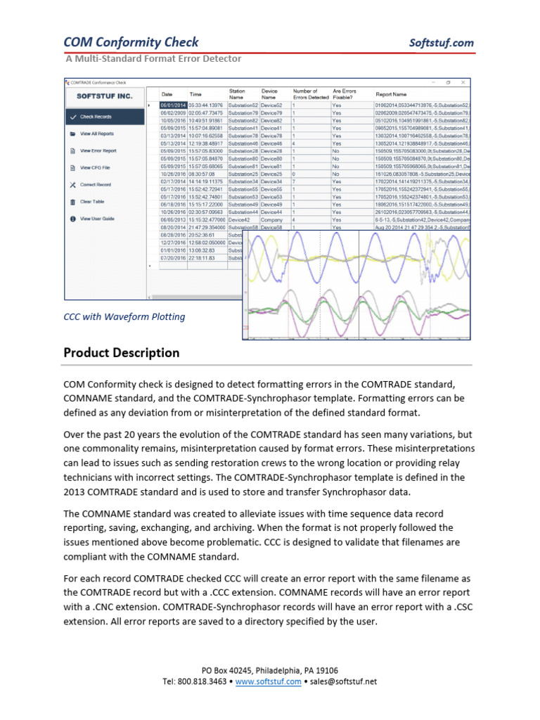 COMTRADE Conformity Check Brochure | PDF | Computing | Software