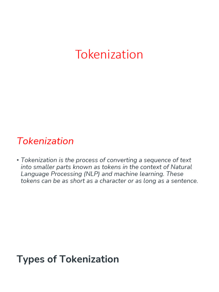 4 Tokenization | PDF | Artificial Intelligence | Intelligence (AI ...