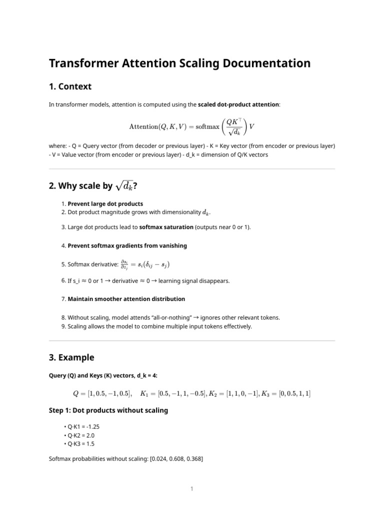 Attention Scaling Documentation | PDF