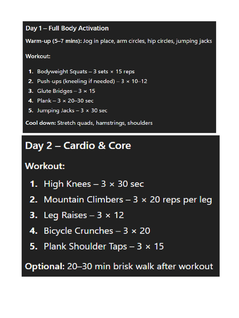 A- WORKOUT | PDF