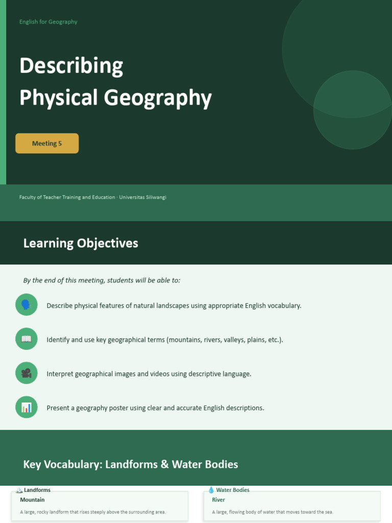 Describing Physical Geography | PDF | Valley | Mountains