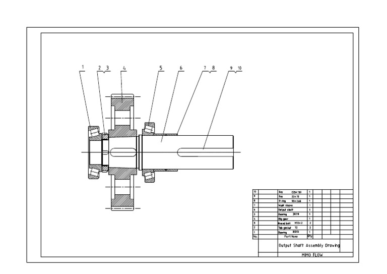 LJ320 Output Shaft Drawing | PDF