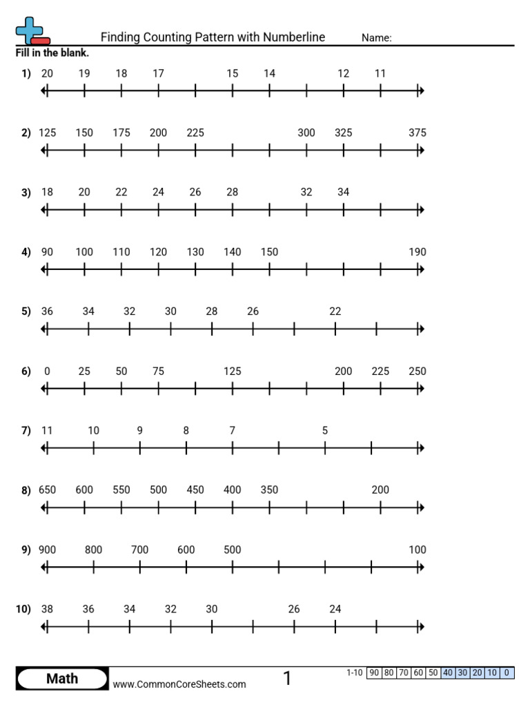 Finding Counting Pattern With Numberline | PDF