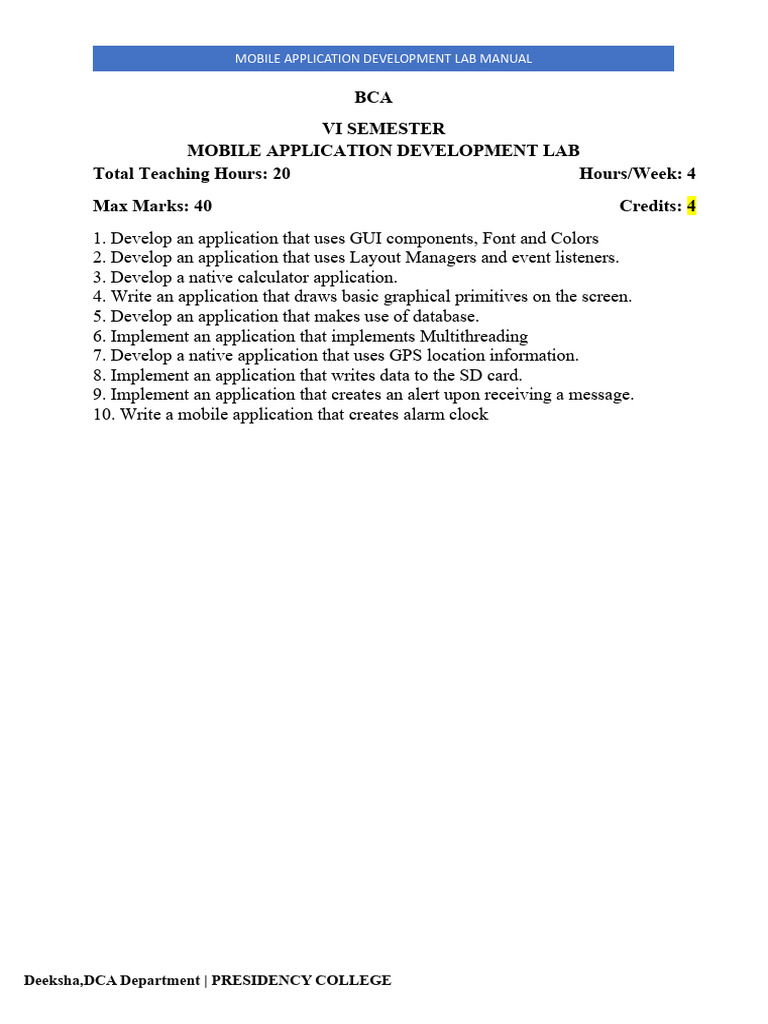 Mad Lab Manual Out Put | PDF