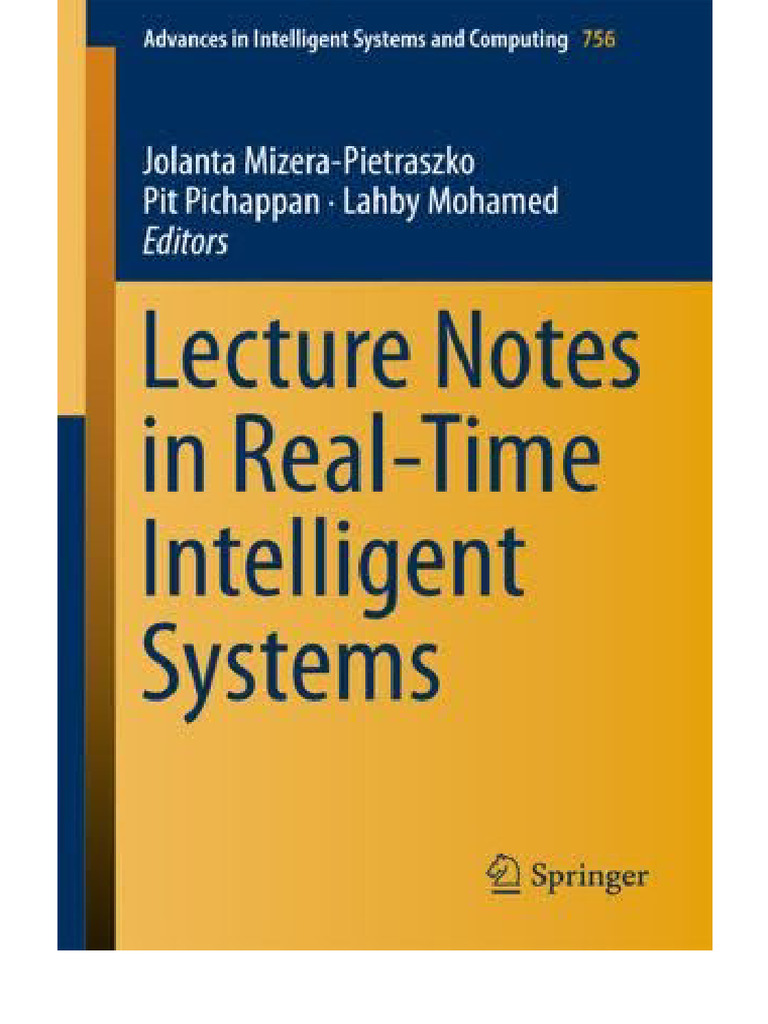 Lecture Notes In Realtime Intelligent Systems 1st Ed Jolanta ...