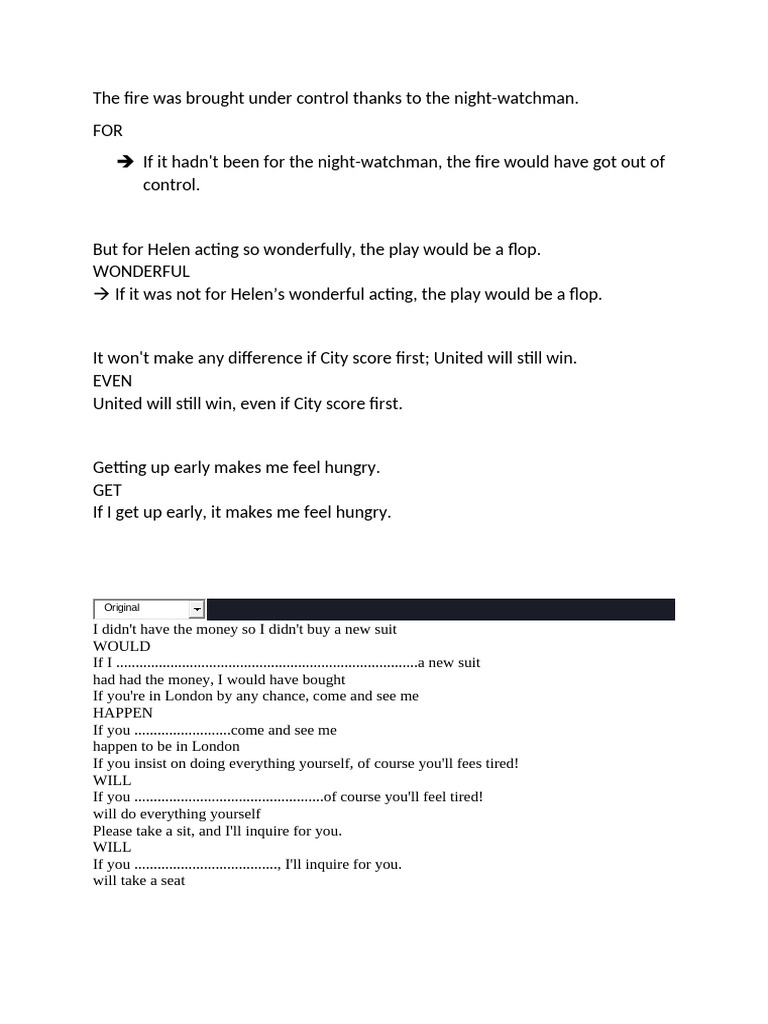 Advanced Conditional Sentences | PDF