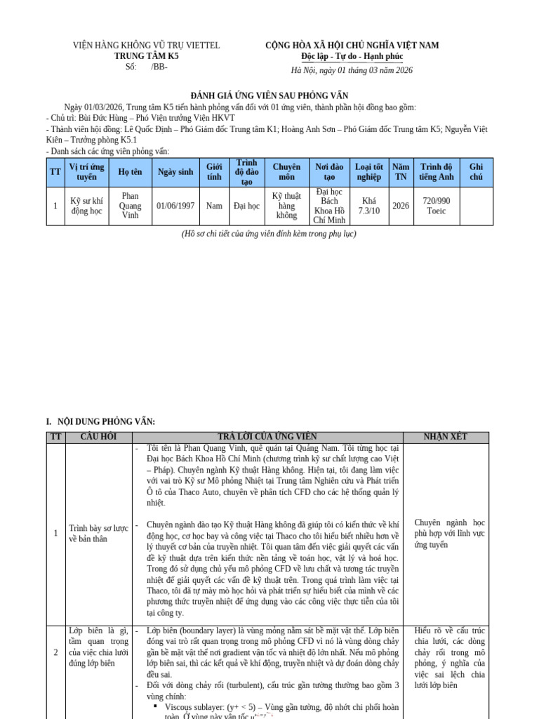 BBPV Phan Quang Vinh PVT | PDF