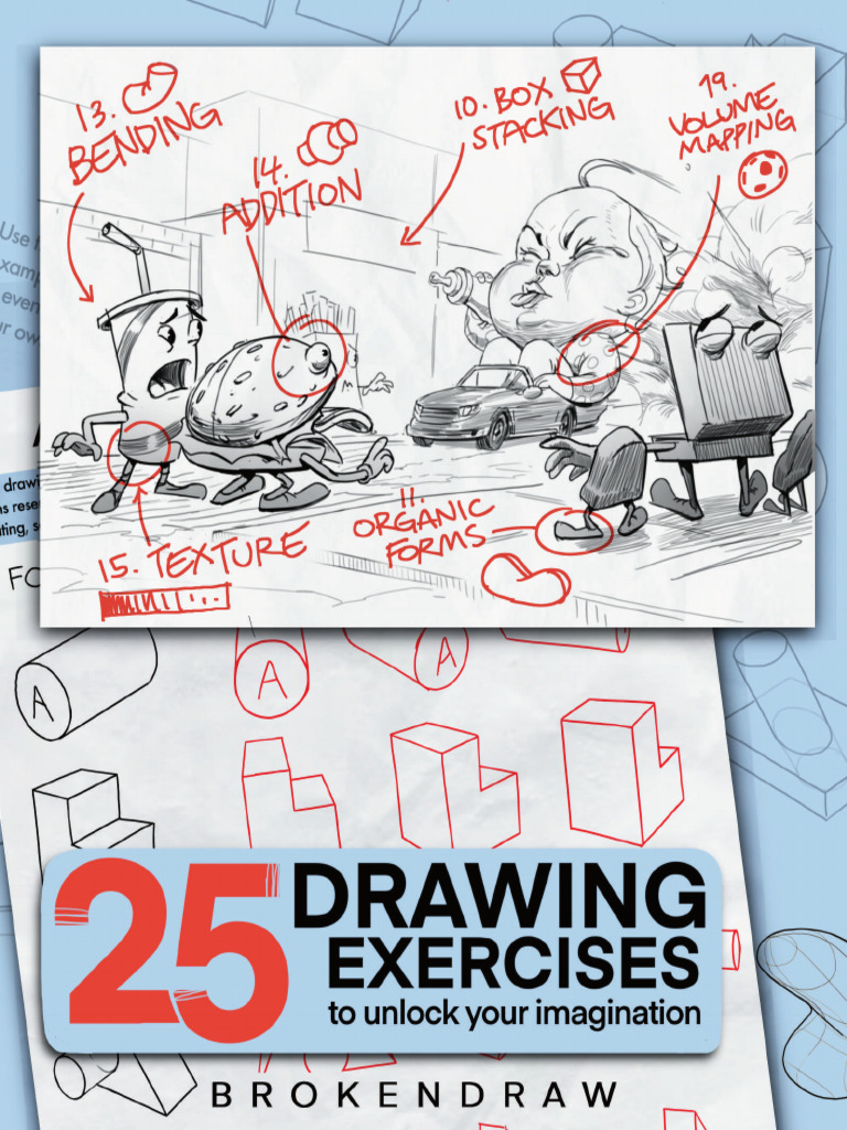 25 Drawing Exercises To Draw From Your Imagination | PDF