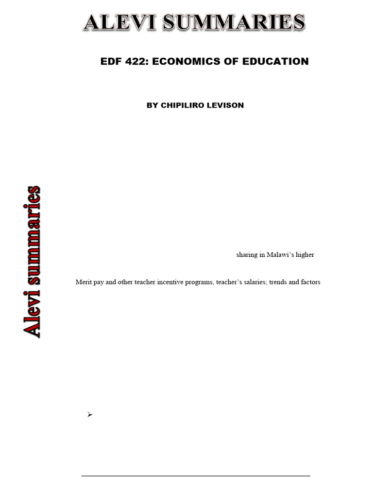 Economics of Education | PDF | Elasticity (Economics) | Demand