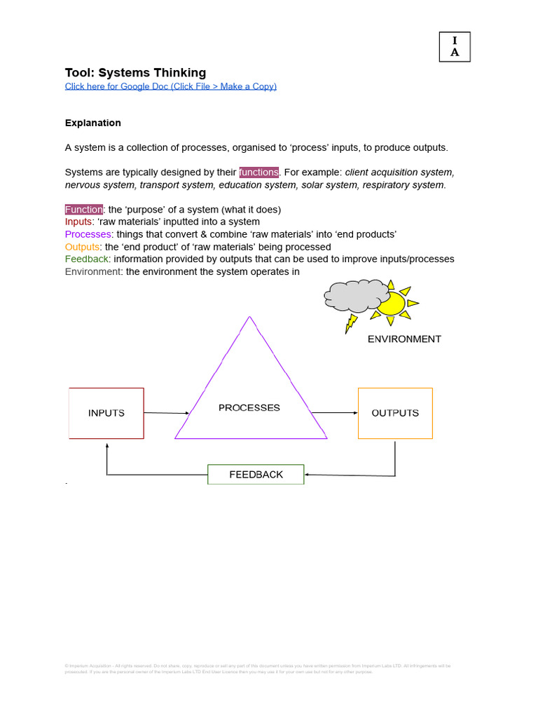 Tool_ Systems Thinking | PDF | Feedback