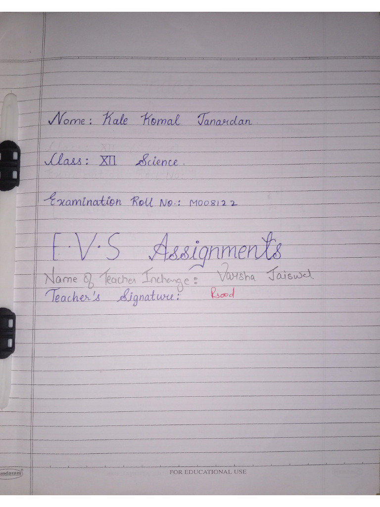 EVS Assignment | PDF