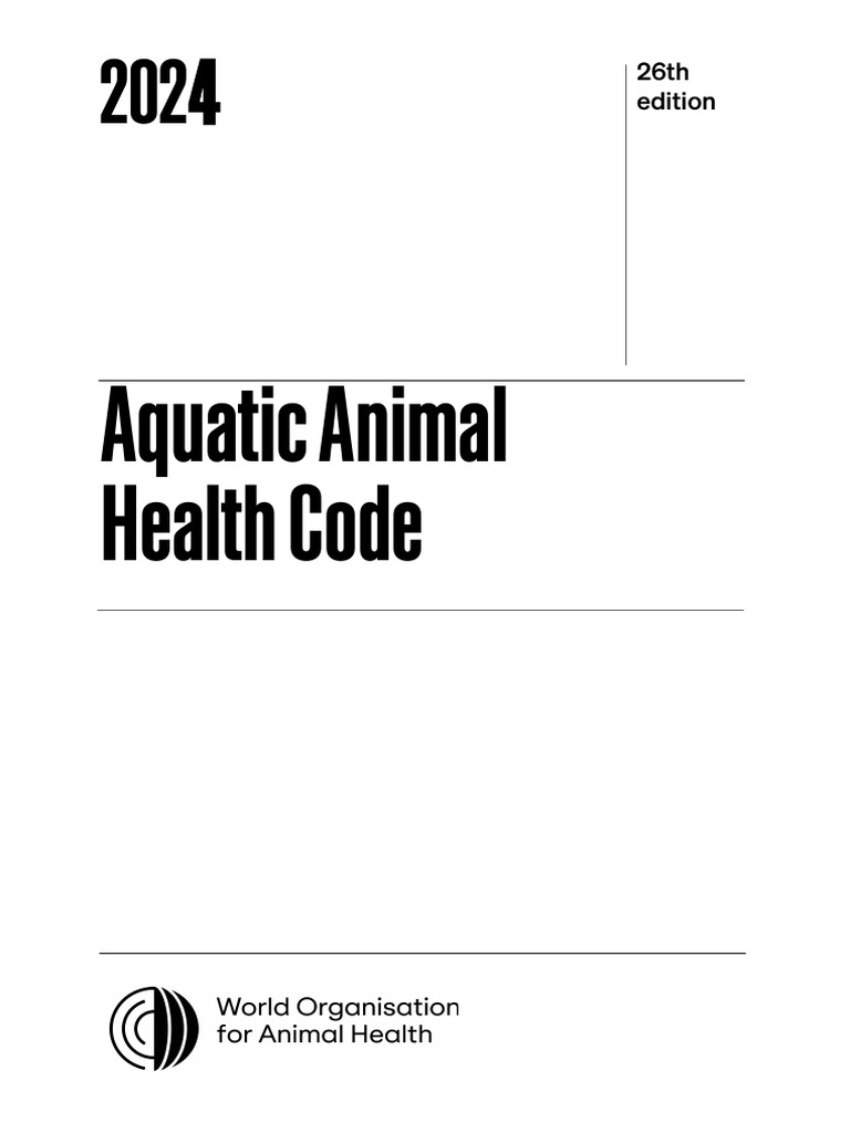 Aquatic Animal Health Code | PDF