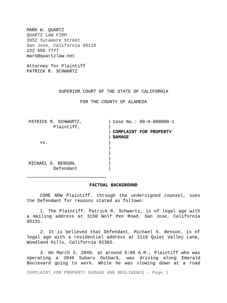 pleading paper format template | PDF | Lawsuit | Complaint