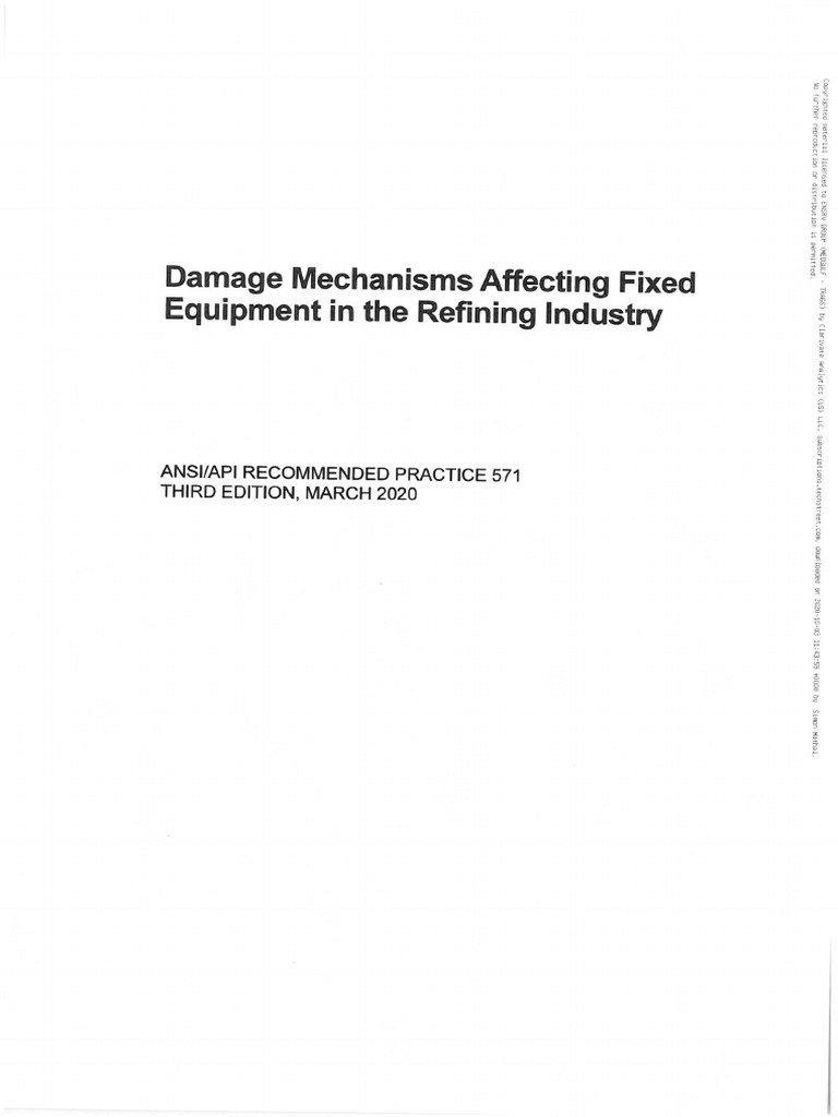 API 571 Damage Mechanisms Affecting Fixed Equipment in Refinery ...
