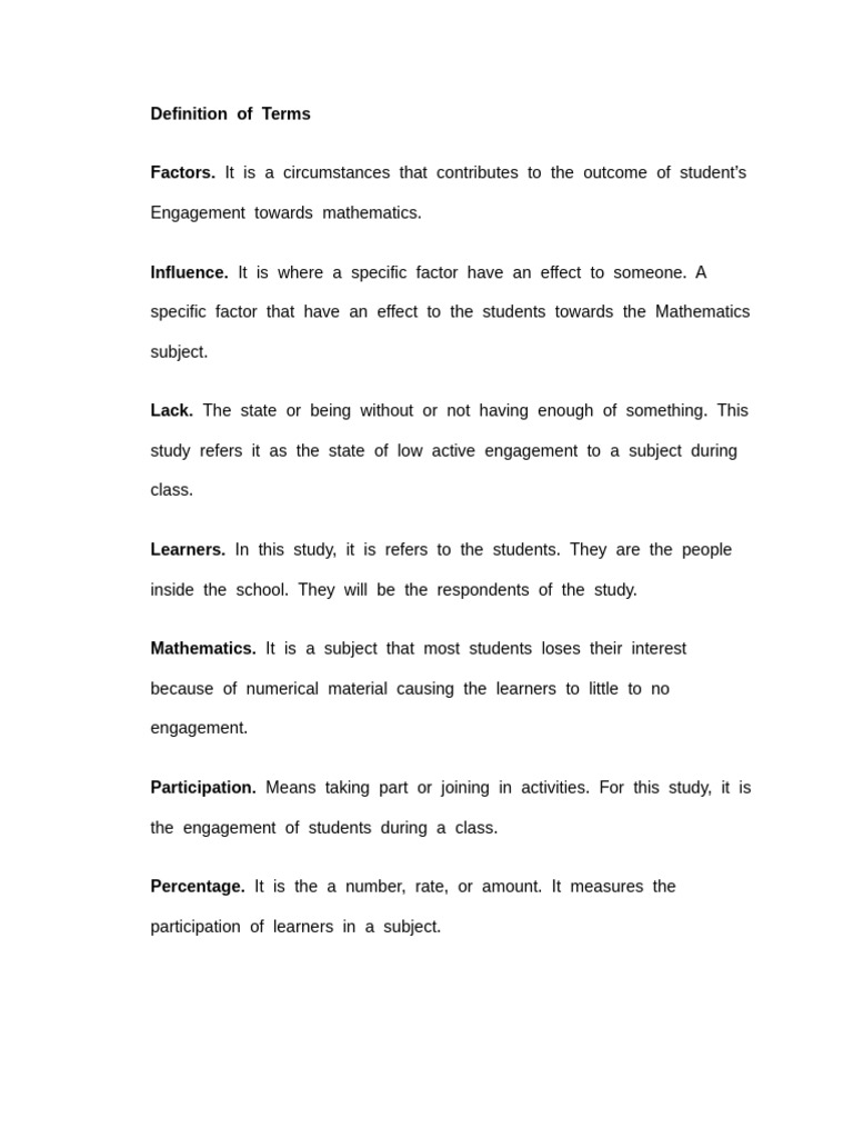 Definition of Terms | PDF