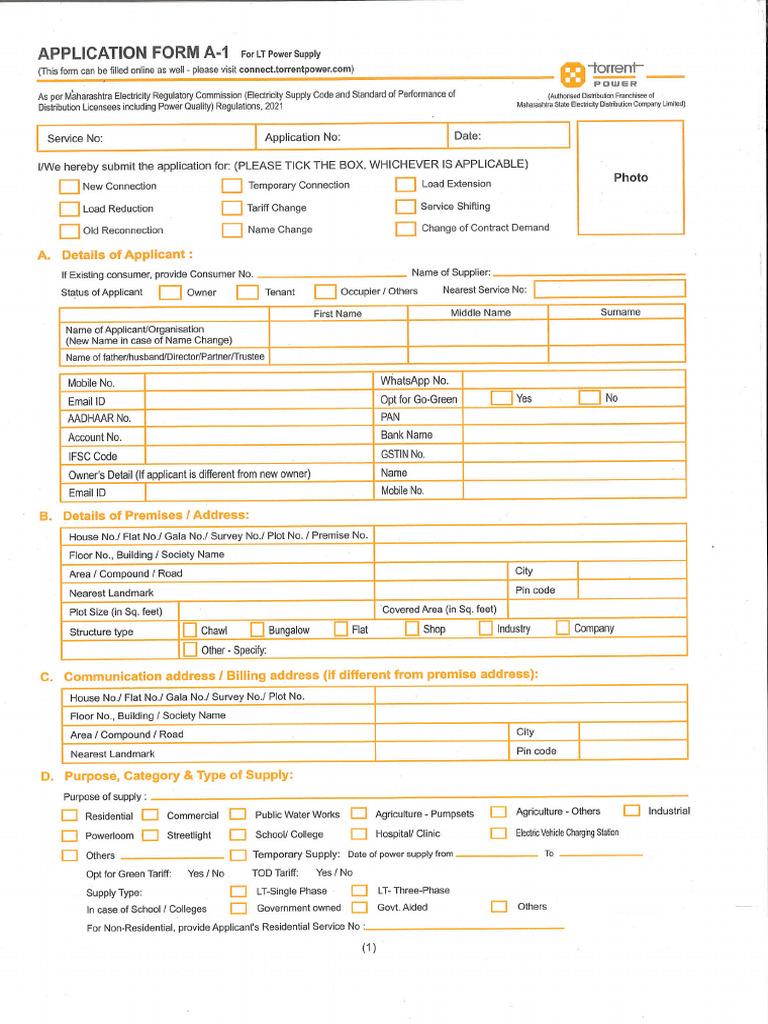 A1 Form | PDF