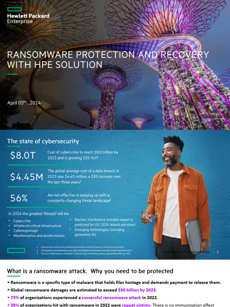 HPE - Data Protection and Countering Ransomware Solution - 2024 | PDF ...