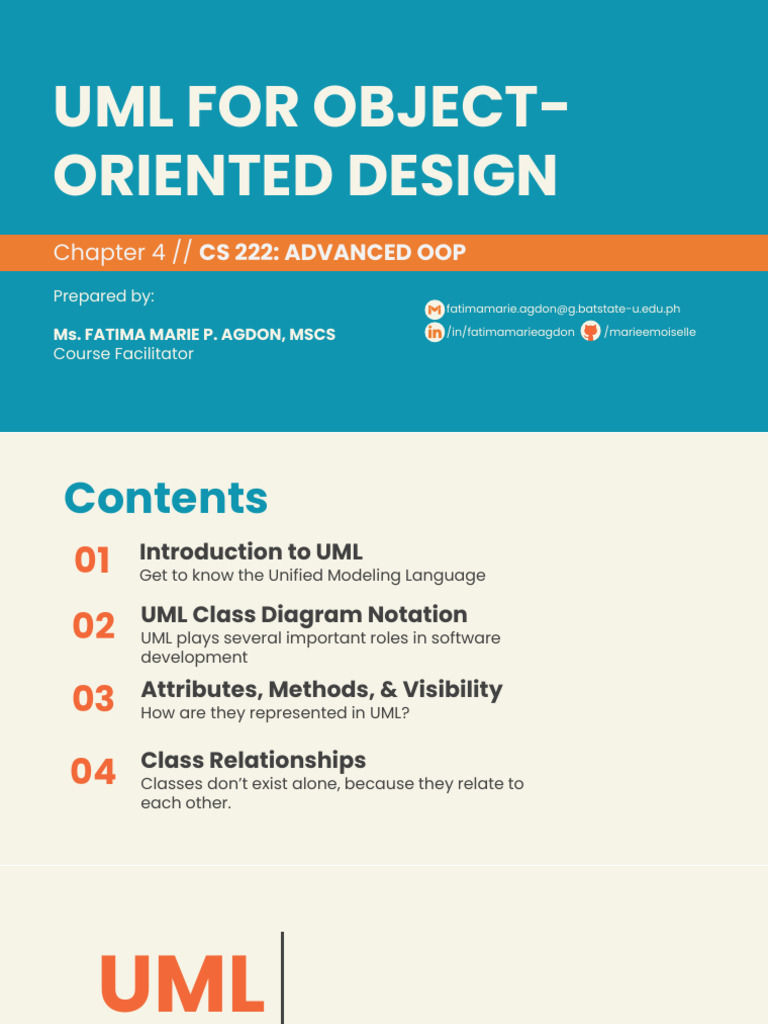 AOOP 04 UMLforObject Orienteddesign | PDF | Unified Modeling Language ...