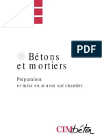 Bétons Et Mortiers. Préparation &amp Mise en Oeuvre Du Béton Sur Chantiers