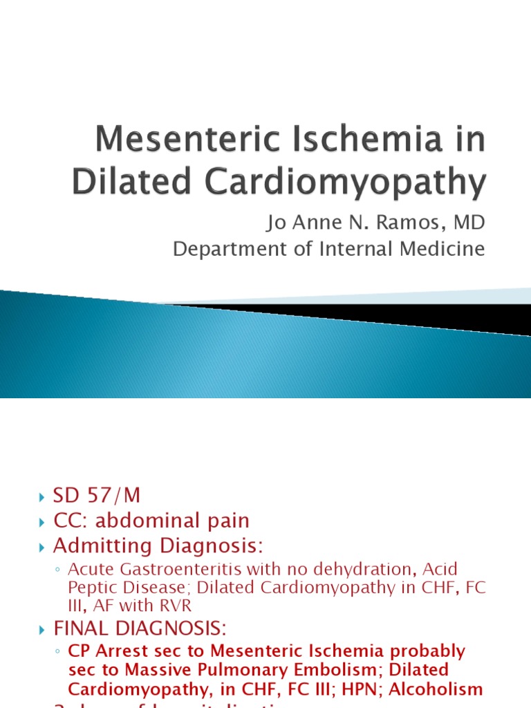 Case Study: Dilated Cardiomyopathy & Ischemia | PDF | Ischemia ...