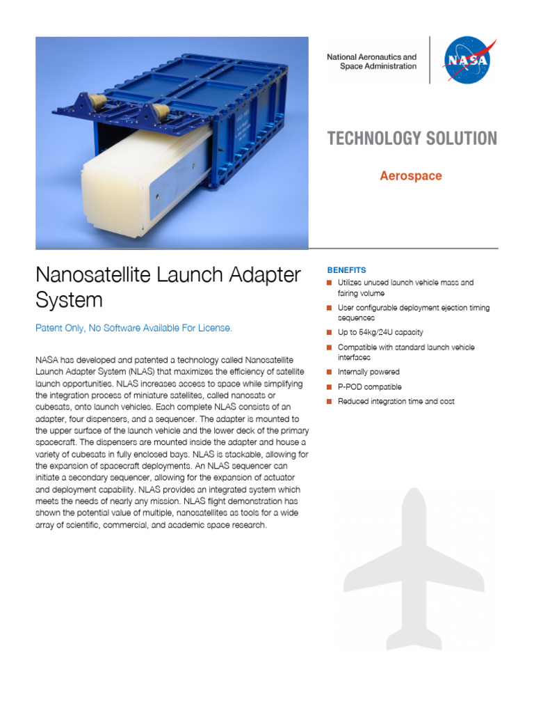 NASA-NanoSat Launch Adapter System | PDF | Launch Vehicle | Outer Space