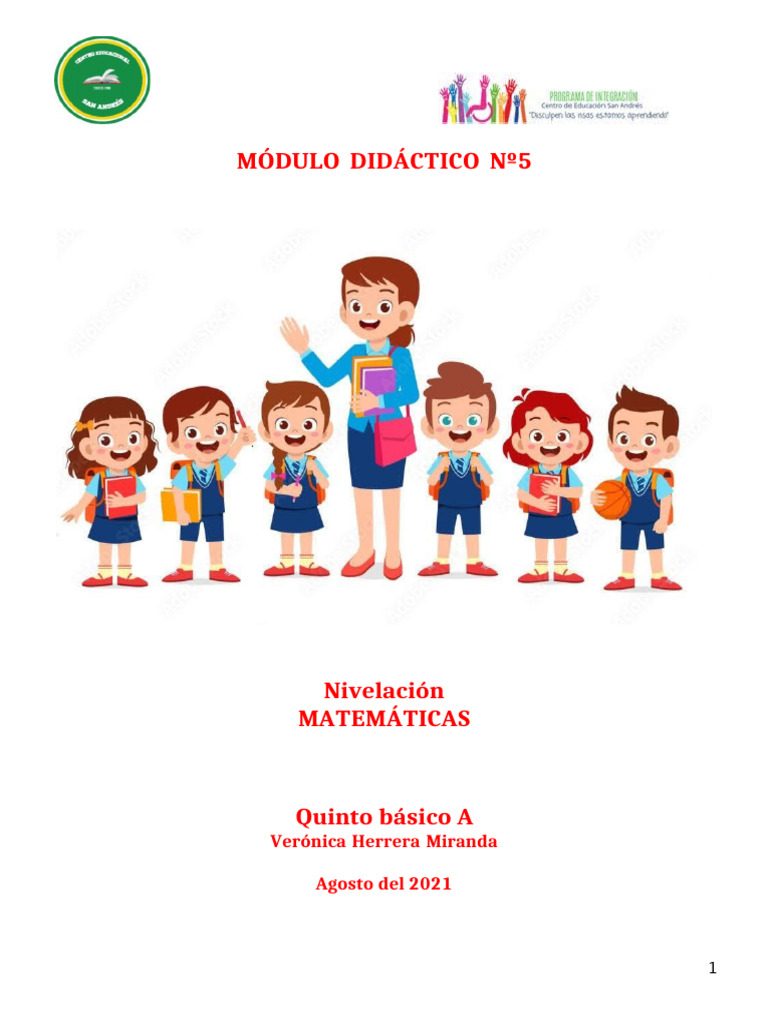 Módulo-5-Matemática-5°-Básico | PDF | Teoría de los números | Matemáticas