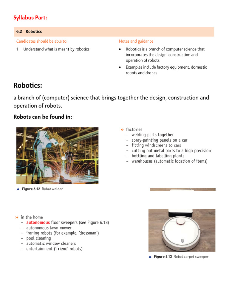 Ch 6 Lesson 2 Robotics_260305_123211 | PDF | Robot | Robotics