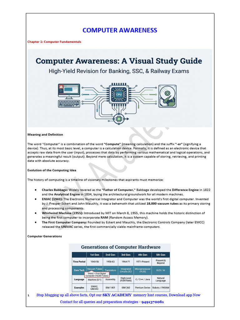 ENG Computer NTPC Highyeild Topics | PDF | Computer Data Storage ...