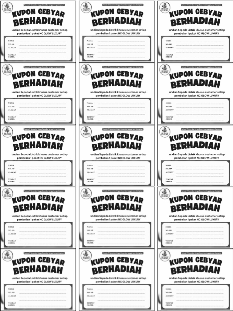kupon undian (1) | PDF