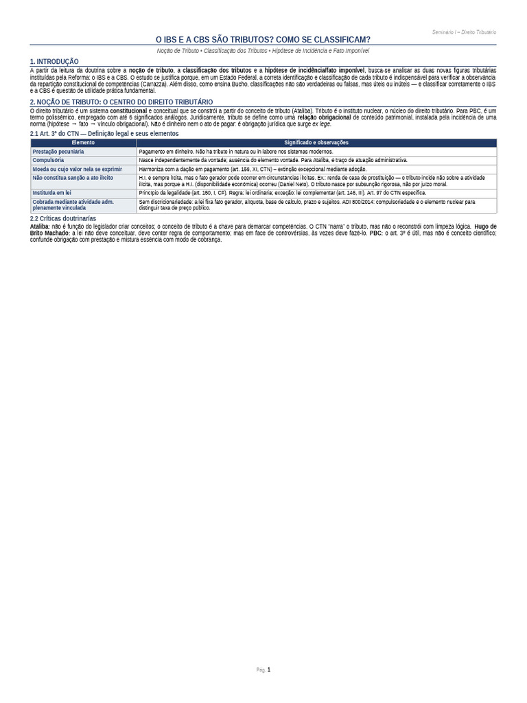 Handout Seminario IBS CBS | PDF | Justiça | Crime e Violência