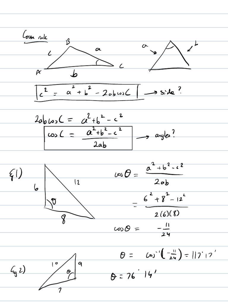 Non-right Angled Trig | PDF