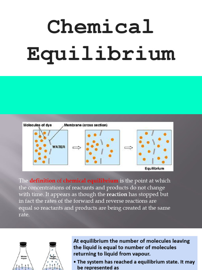 Chemical Equilibrium - Published | PDF | Chemical Equilibrium | Acid