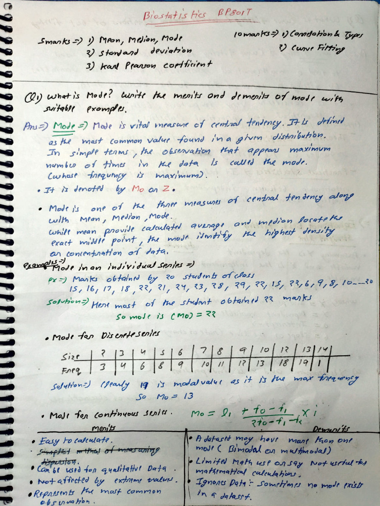 biostatistics midsem 1 | PDF