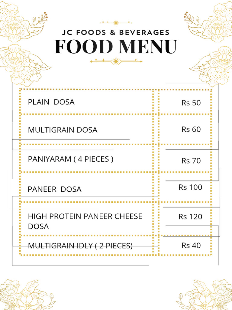 Black Gold Elegant Food Menu (1) | PDF