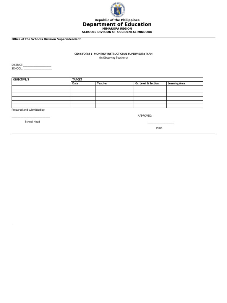 CID IS FORM 1 | PDF