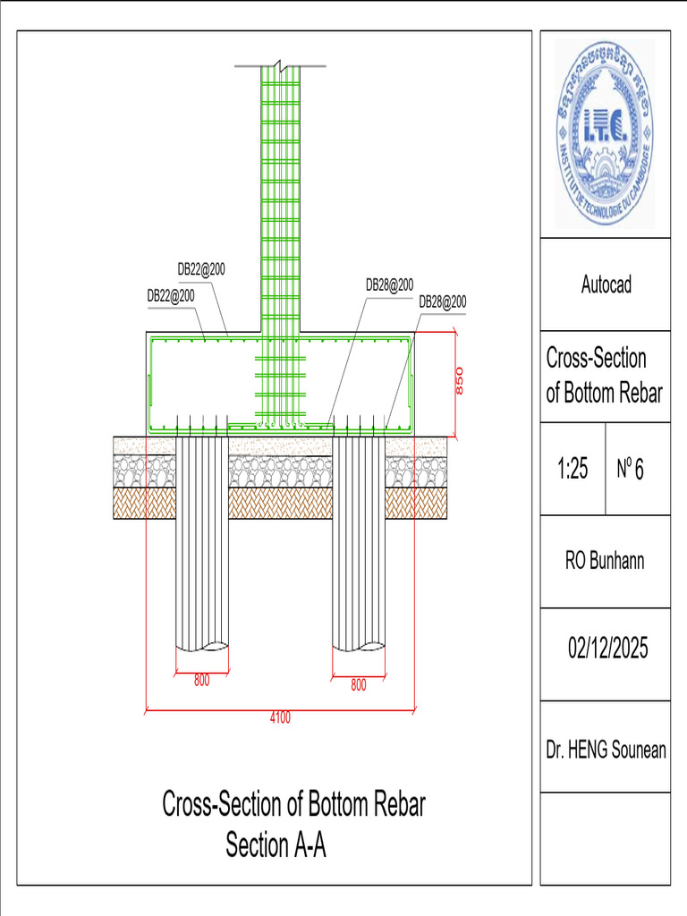 Cross Section of Rebar A-A | PDF
