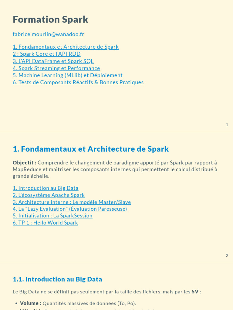 Slide Formation Spark | PDF | Apache Spark | MongoDB