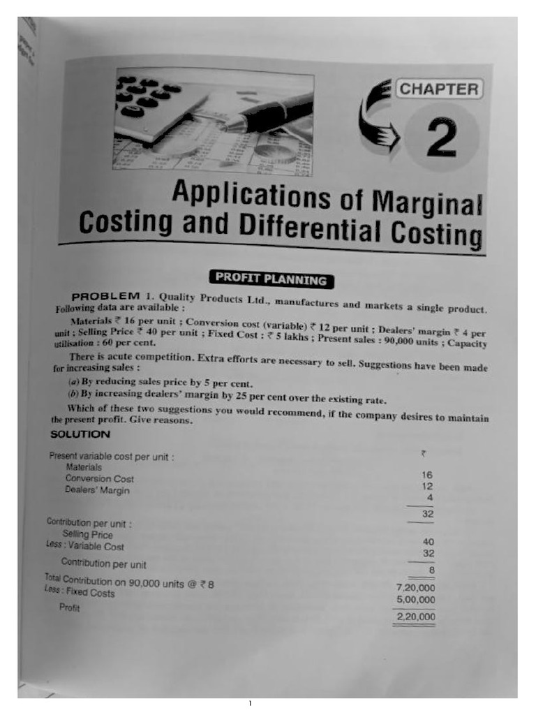 Marginal Differential Costing | PDF