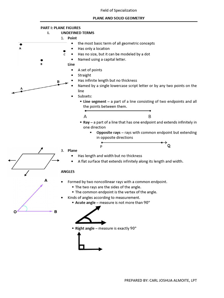 Plane and Solid Geometry | PDF | Triangle | Circle