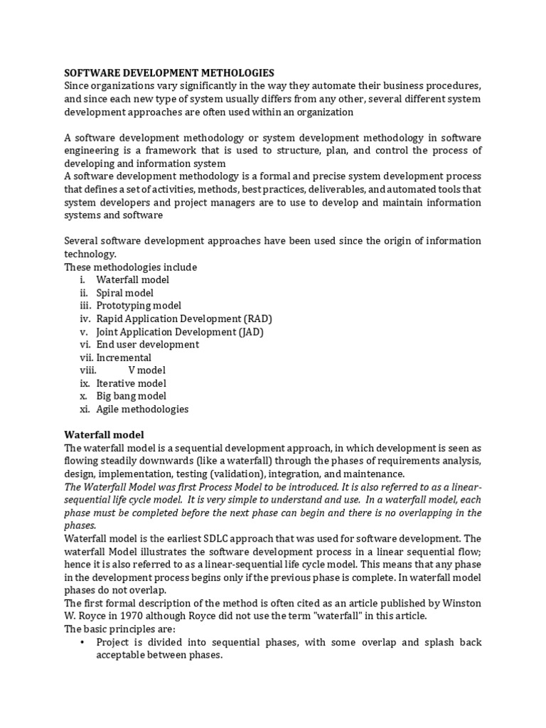 l3 Sad System Development Methodologies | PDF | Software Prototyping ...
